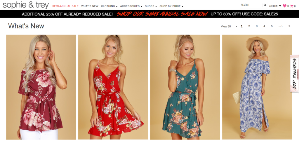 sophie and trey affordable online clothing stores