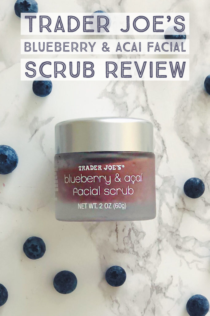 trader joe's blueberry & acai facial scrub review