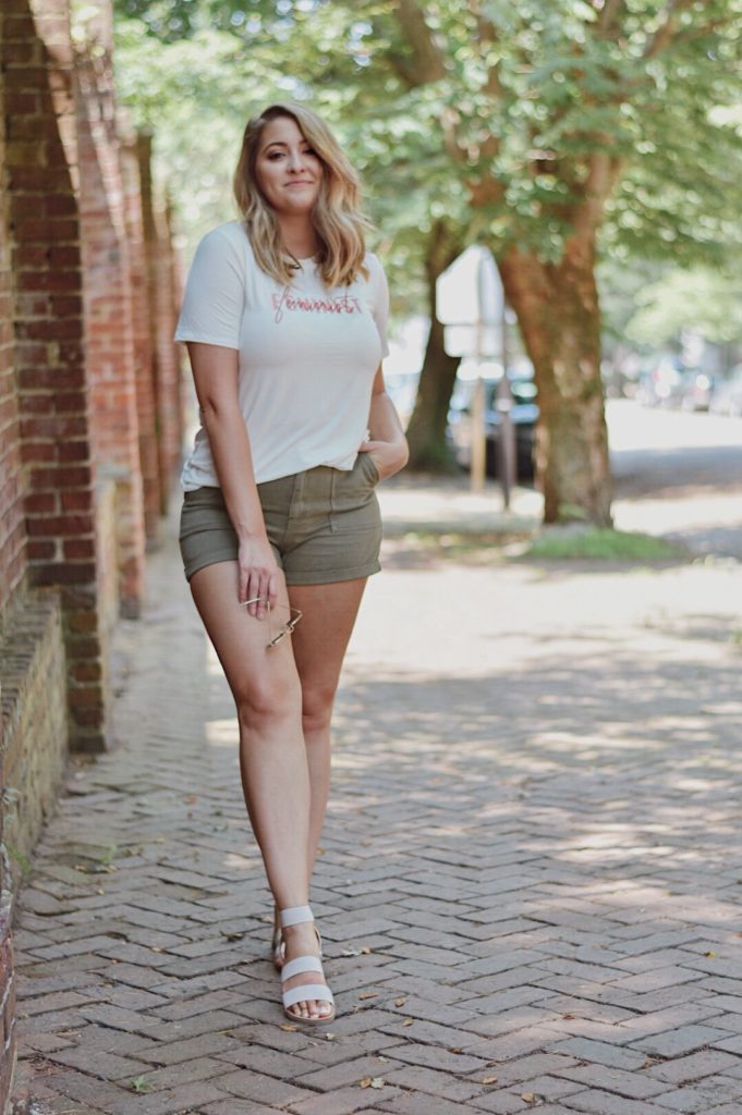 white shorts Blogger 